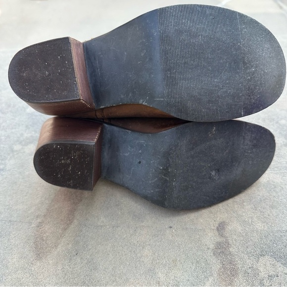 Harley Davidson Stacked Heel Short Brown Leather Boots 81462 size 9.5 - Picture 9 of 12